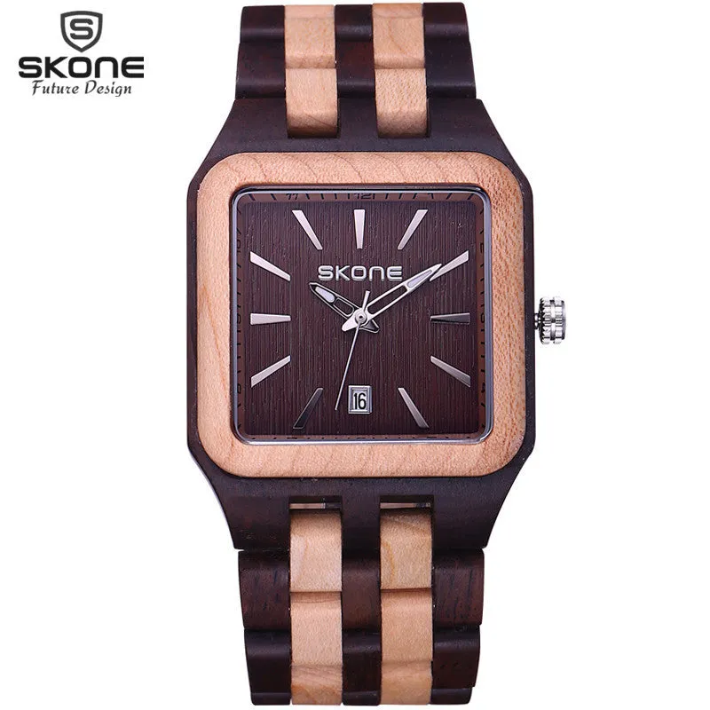 Natural Wooden Watches Men Antique Wood Watch Luxury Casual Quartz Wristwatch Shock Resistant