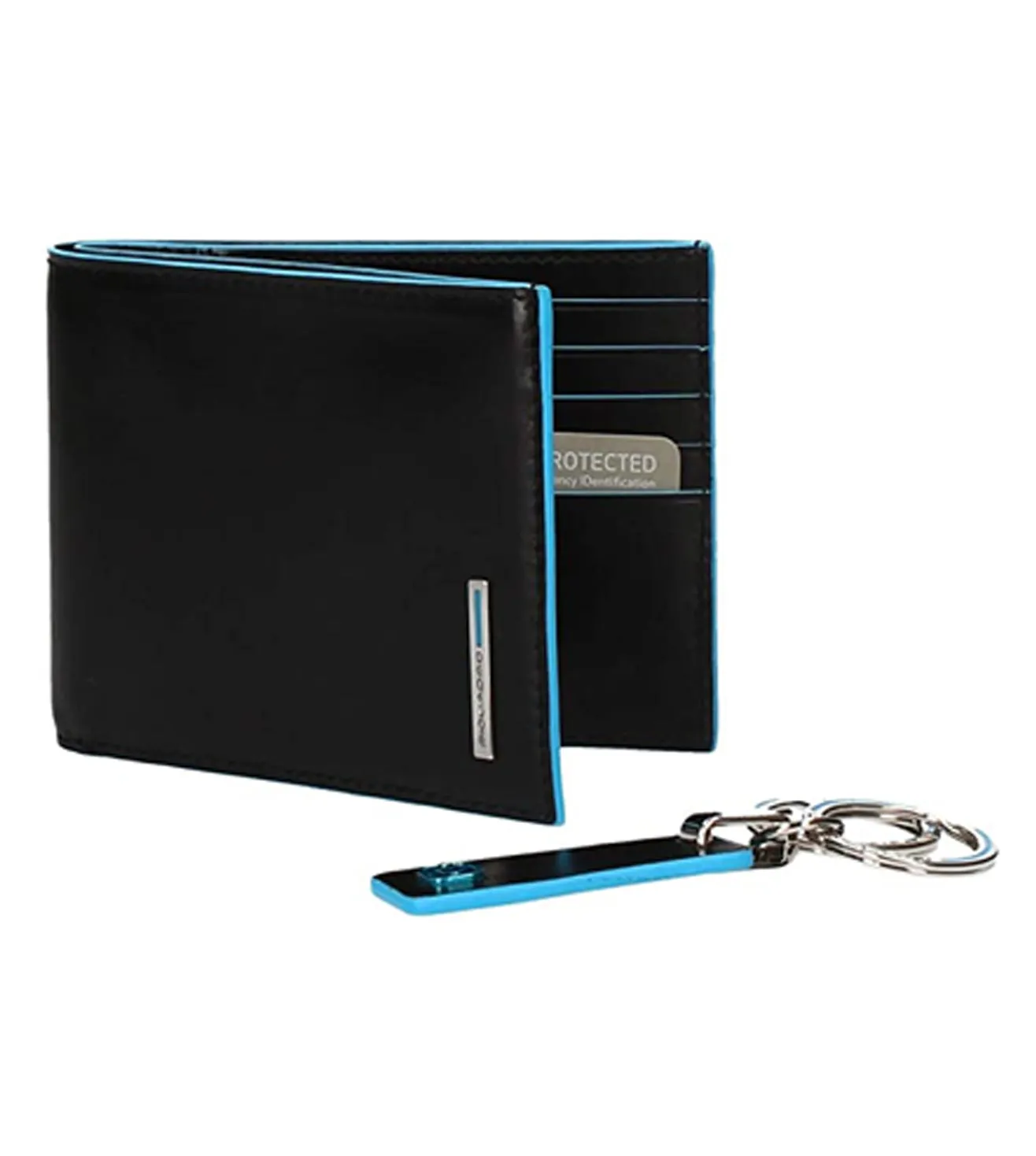 Piquadro Blue Square Men's Black Gift Box