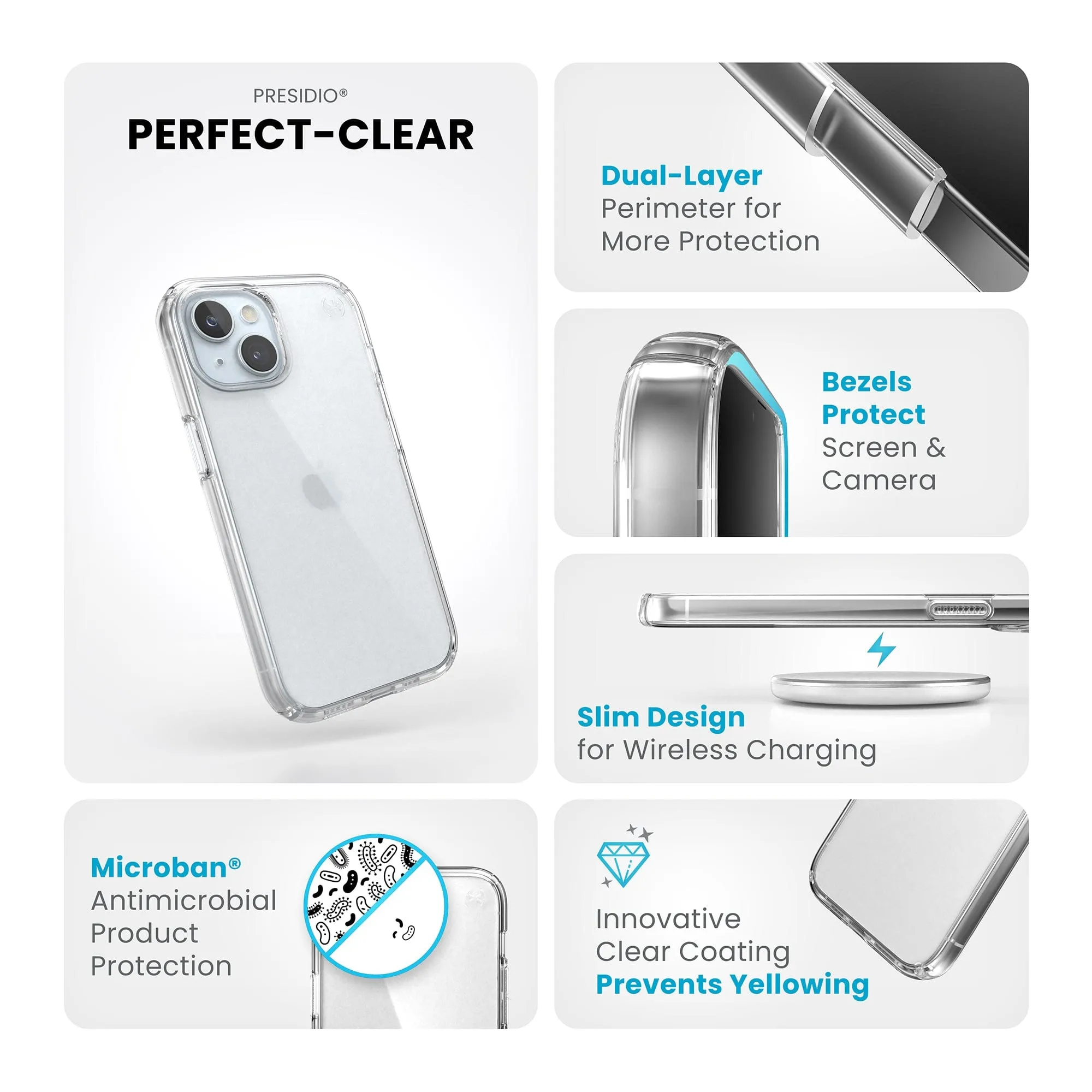 Presidio Perfect-Clear iPhone 15 Cases