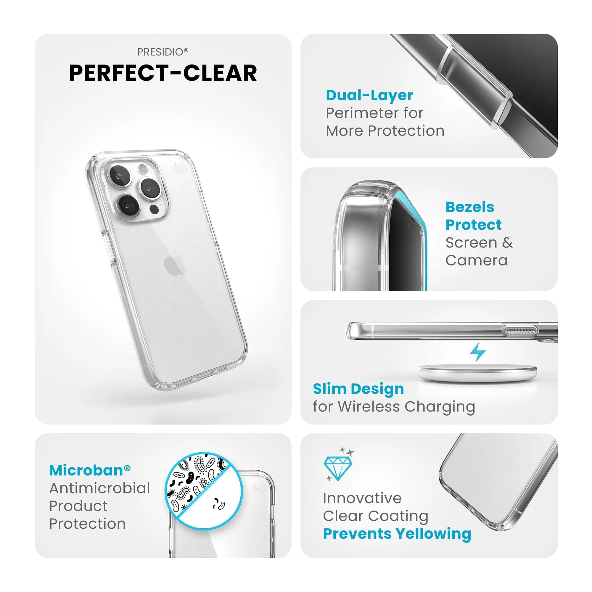 Presidio Perfect-Clear iPhone 15 Pro Cases