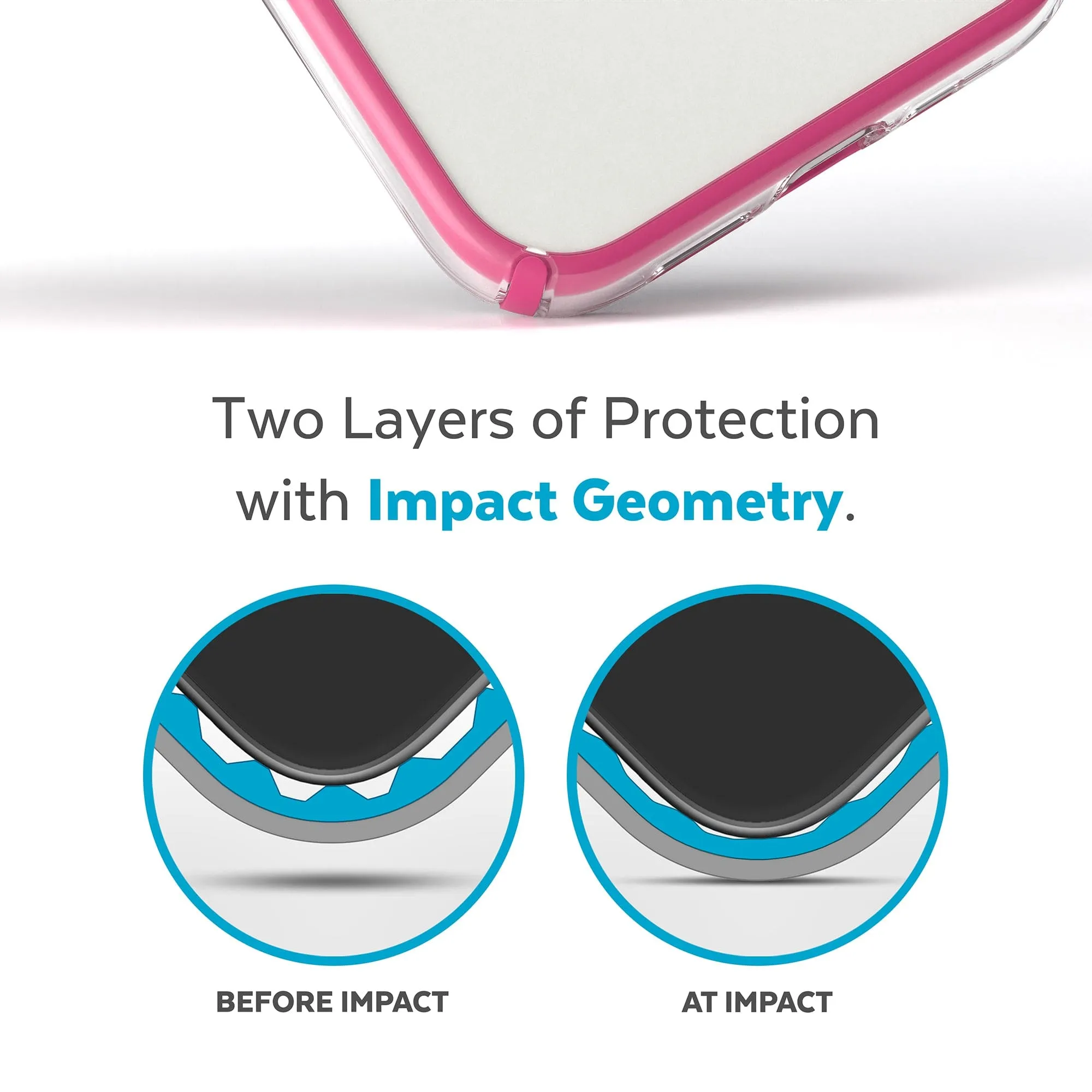 Presidio Perfect-Clear with Impact Geometry MagSafe iPhone 14 Pro Max Cases