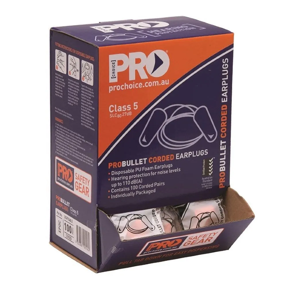 Pro-Bullet Earplugs - Corded