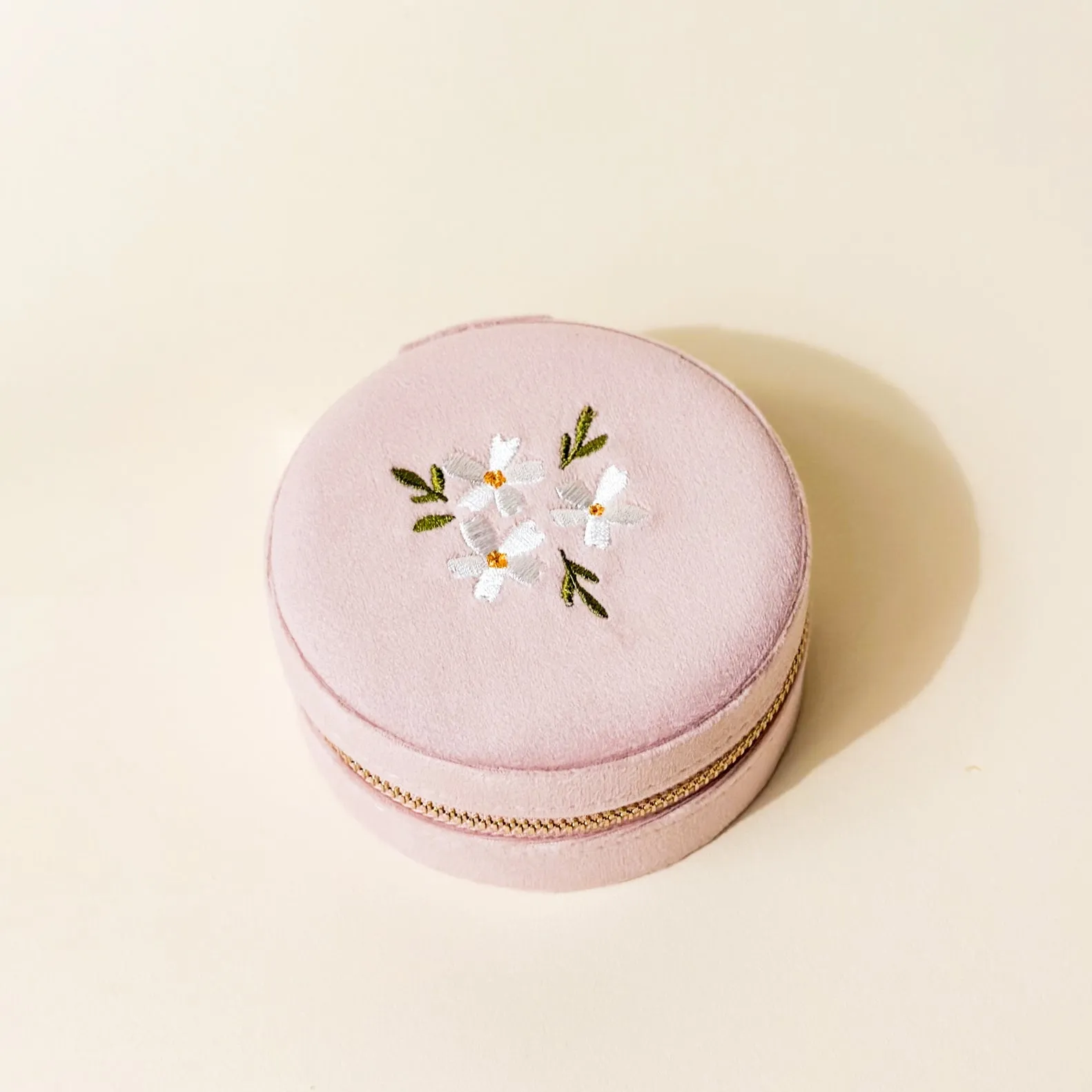 Round Floral Jewelry Cases ~ Various Colors