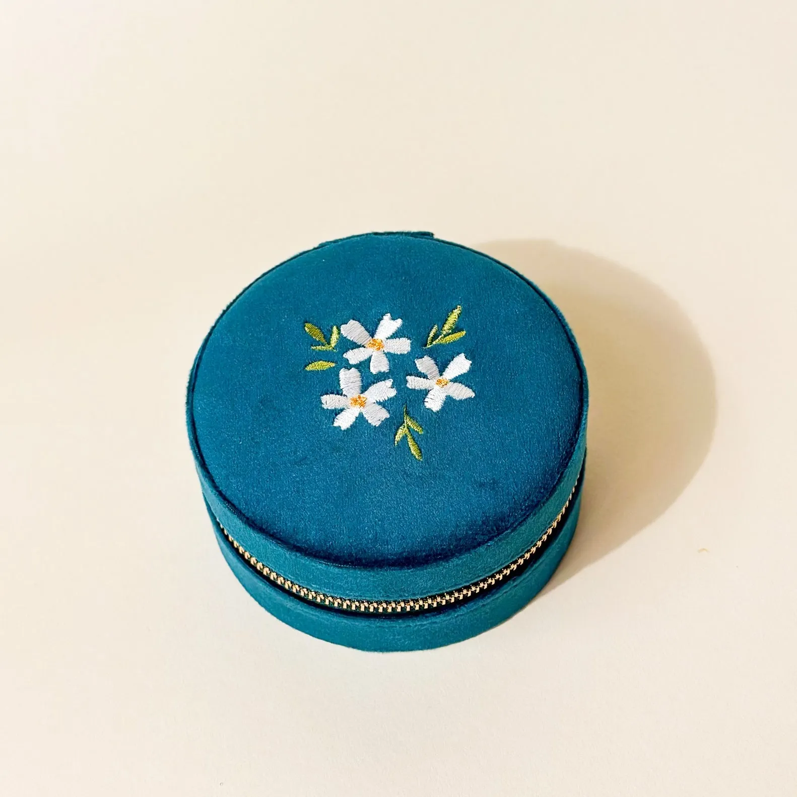 Round Floral Jewelry Cases ~ Various Colors