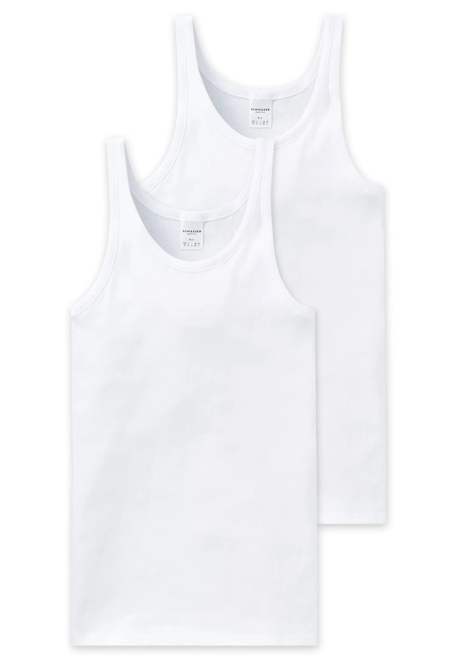 Schiesser - Cotton Essentials Fine Rib - Tank Top 2 Pack - NEW