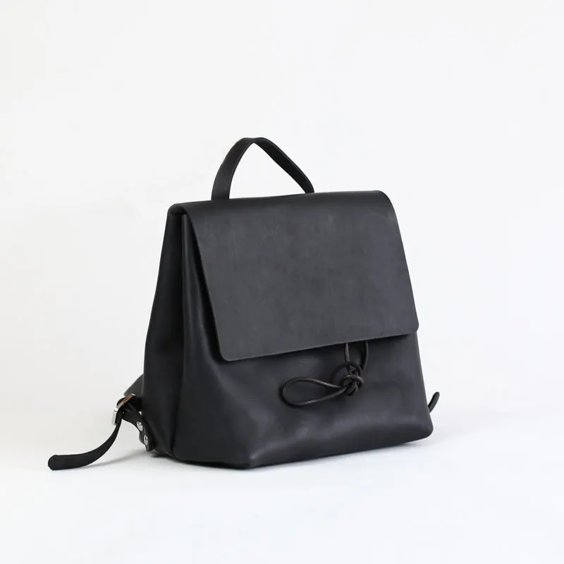 Small Womens Black Leather Backpack Bag Fashion Backpacks Purses for Women