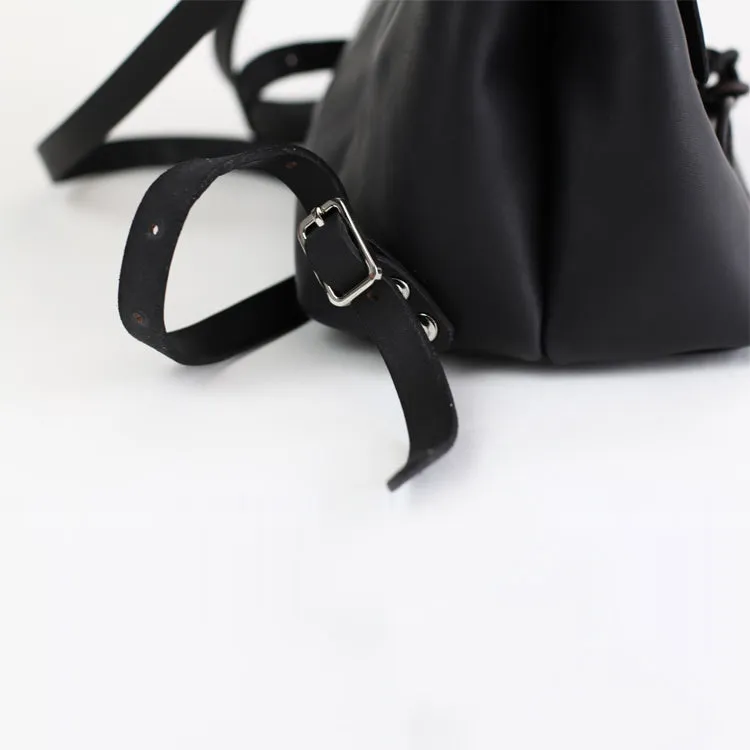 Small Womens Black Leather Backpack Bag Fashion Backpacks Purses for Women