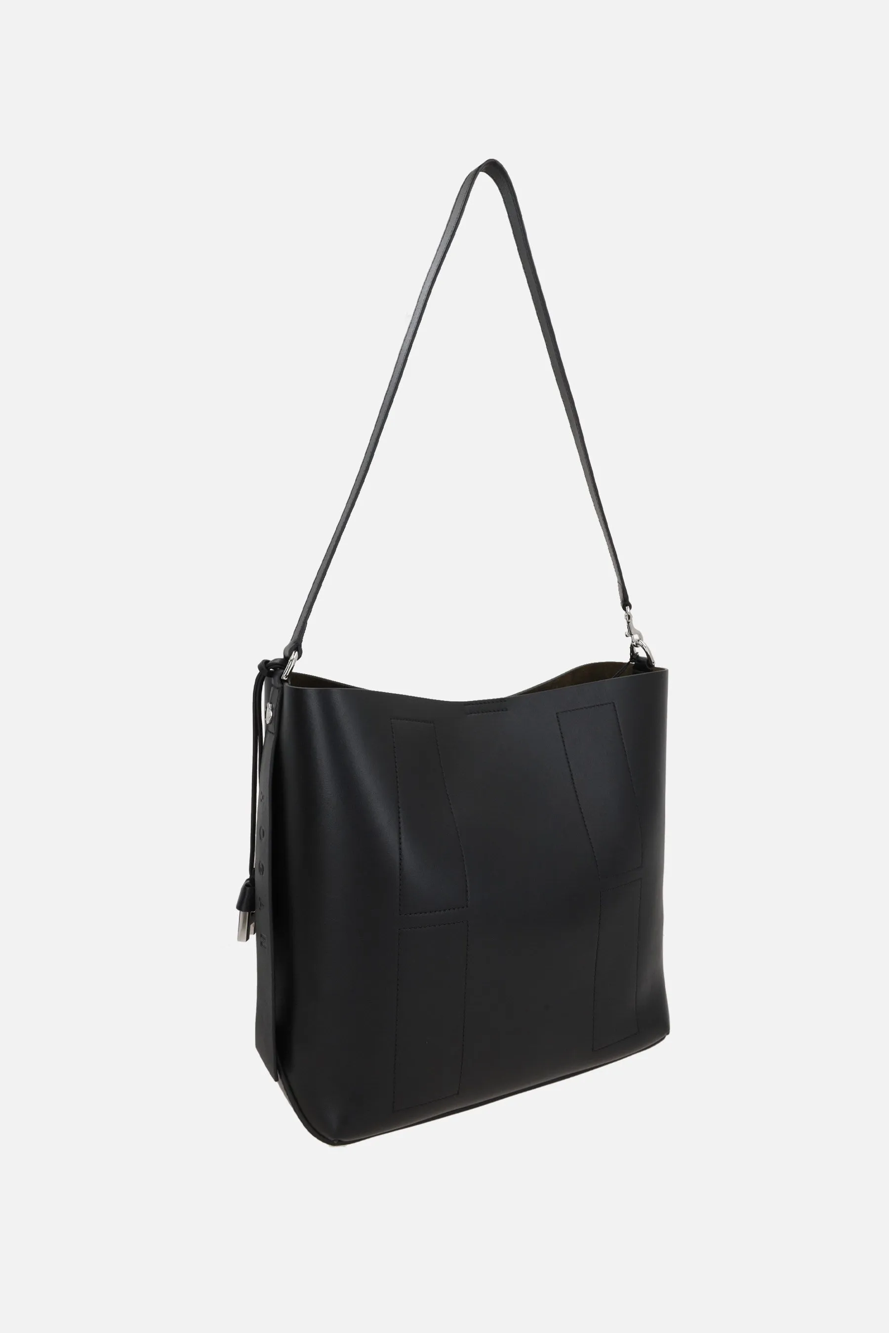 Smooth Leather Hobo Crossbody Bag