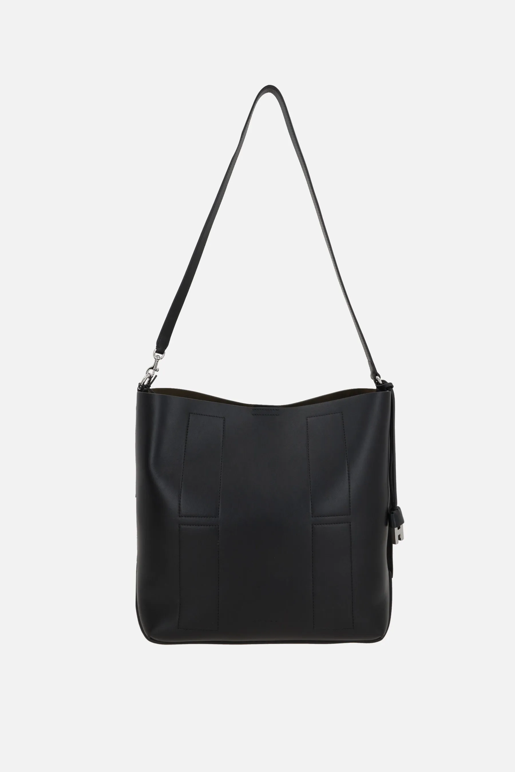 Smooth Leather Hobo Crossbody Bag