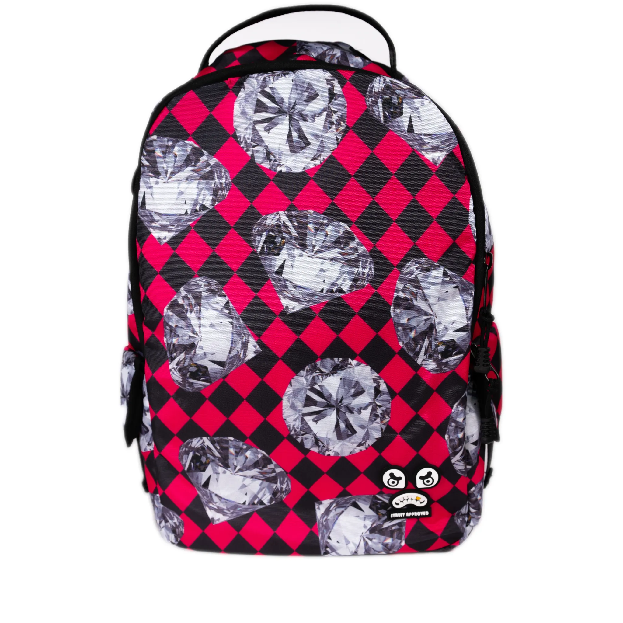 Streetz Iz Watchin Diamonds Square Backpack -  Pink