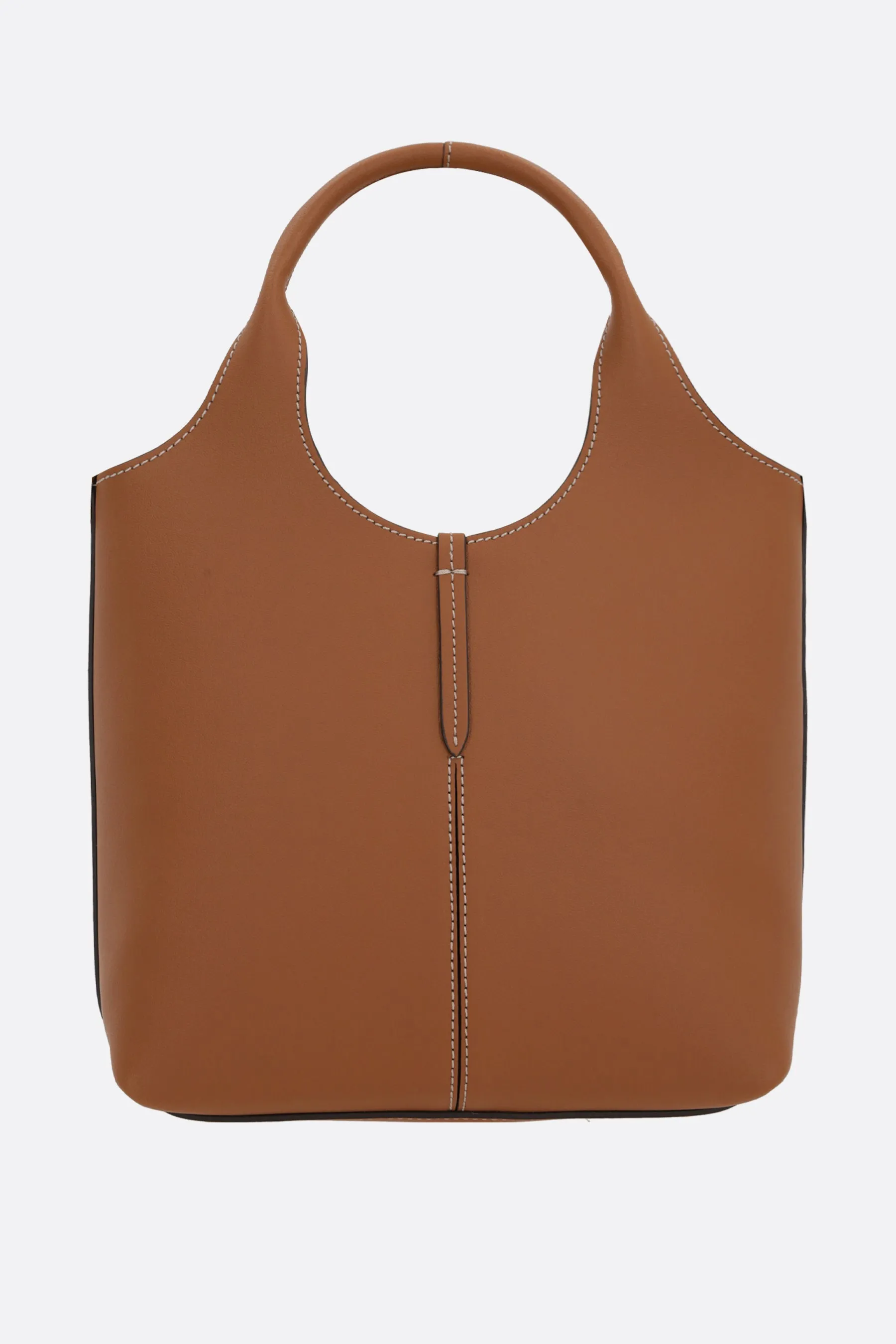 Structured Mini Leather Tote Bag