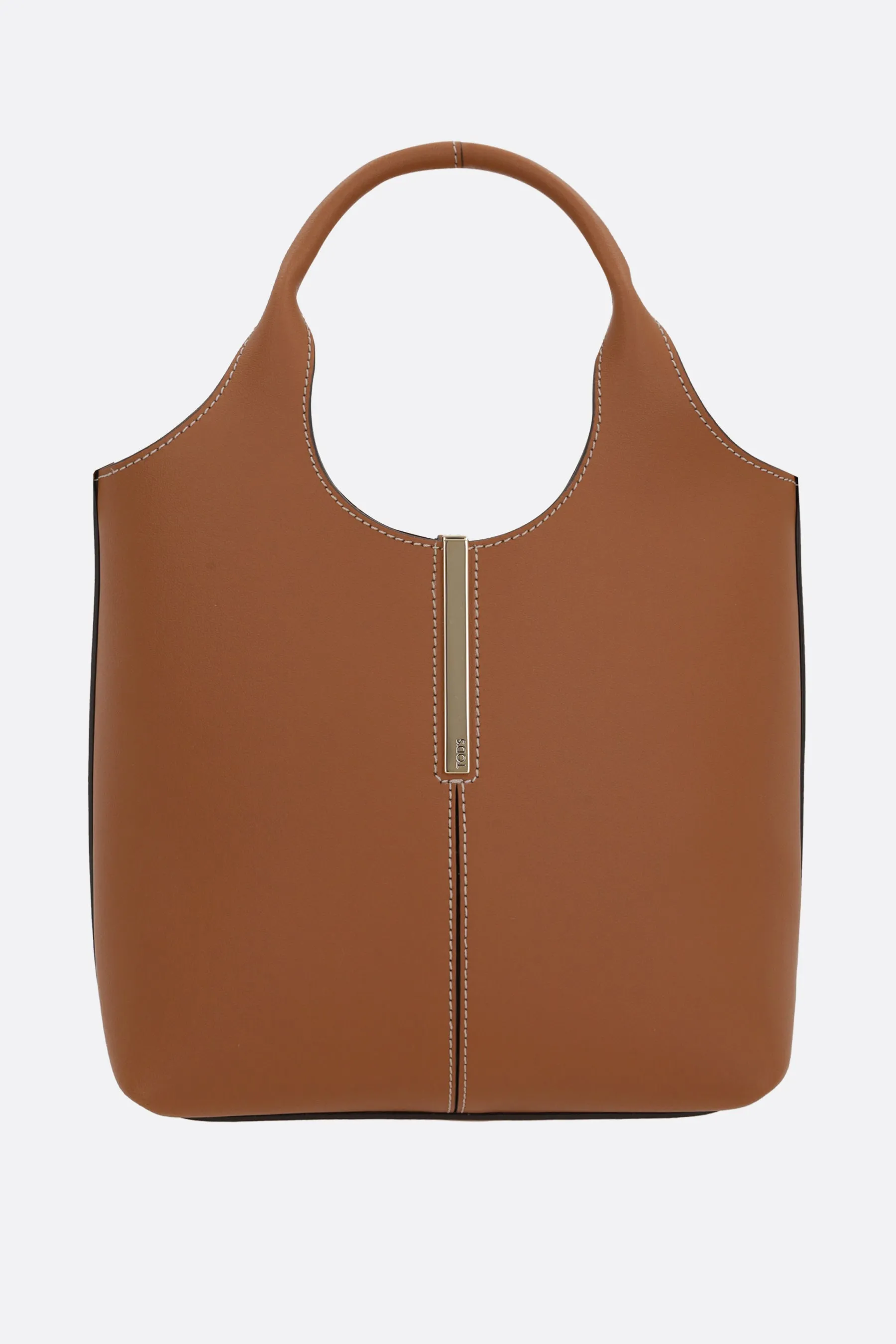 Structured Mini Leather Tote Bag