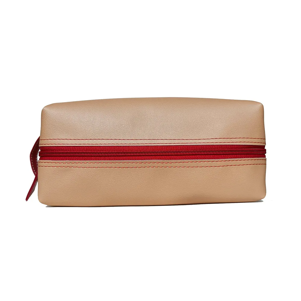 Stylish Red Biege Multipurpose Pouch Perfect For Women & Girls