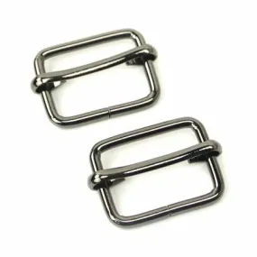 Two Slider Buckles 1" Gunmetal # STS125BT