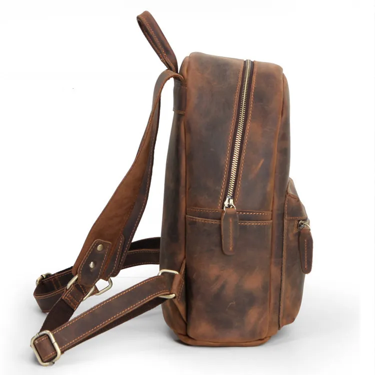 Vintage Womens Genuine Leather Backpack Bag Purse Laptop Backpacks For Women