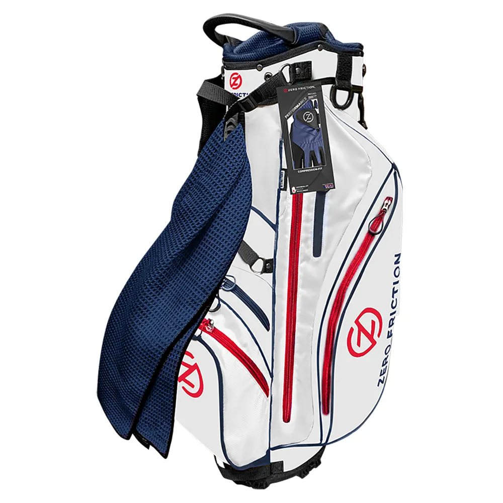 Zero Friction Golf Stand Bag with Glove and Towel